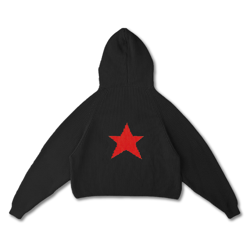STAR KNIT HOODIE