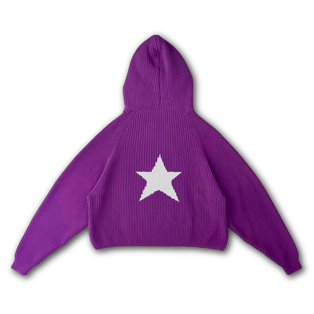 STAR KNIT HOODIE